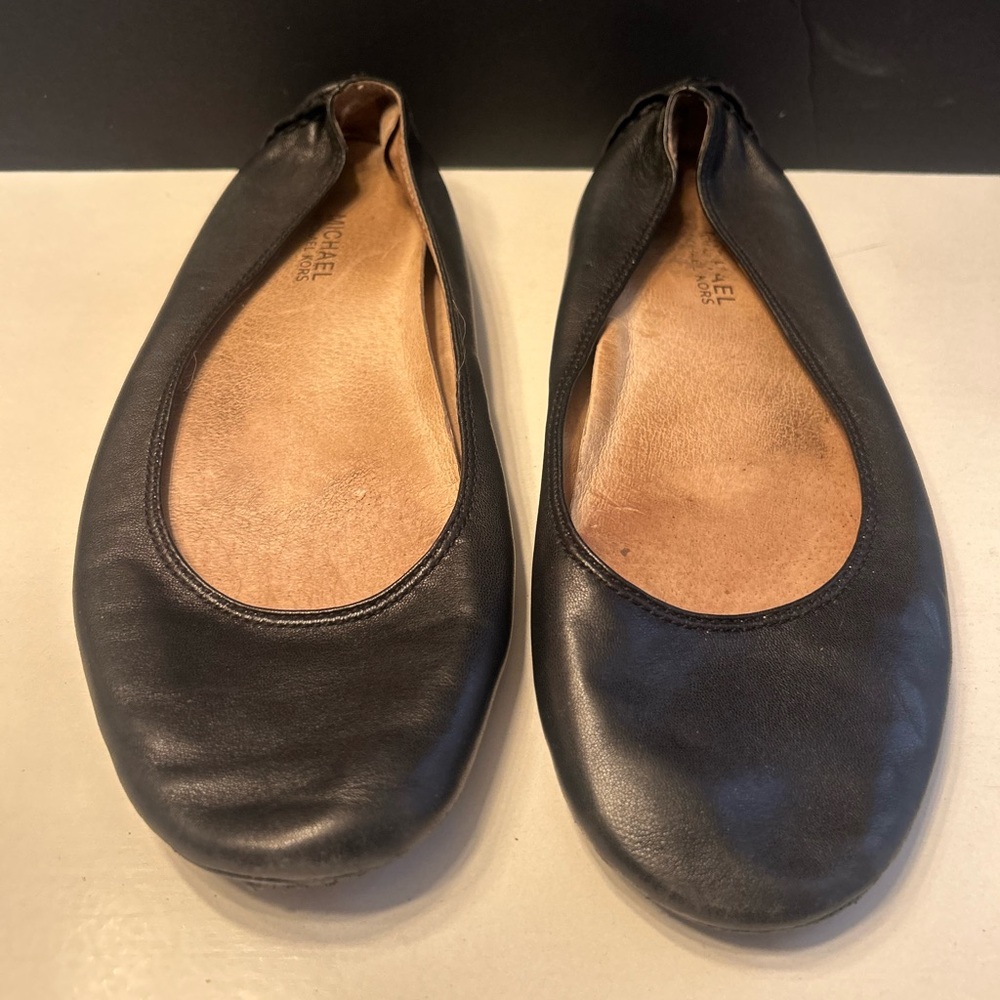Michael Kors Black Driver Leather Flats